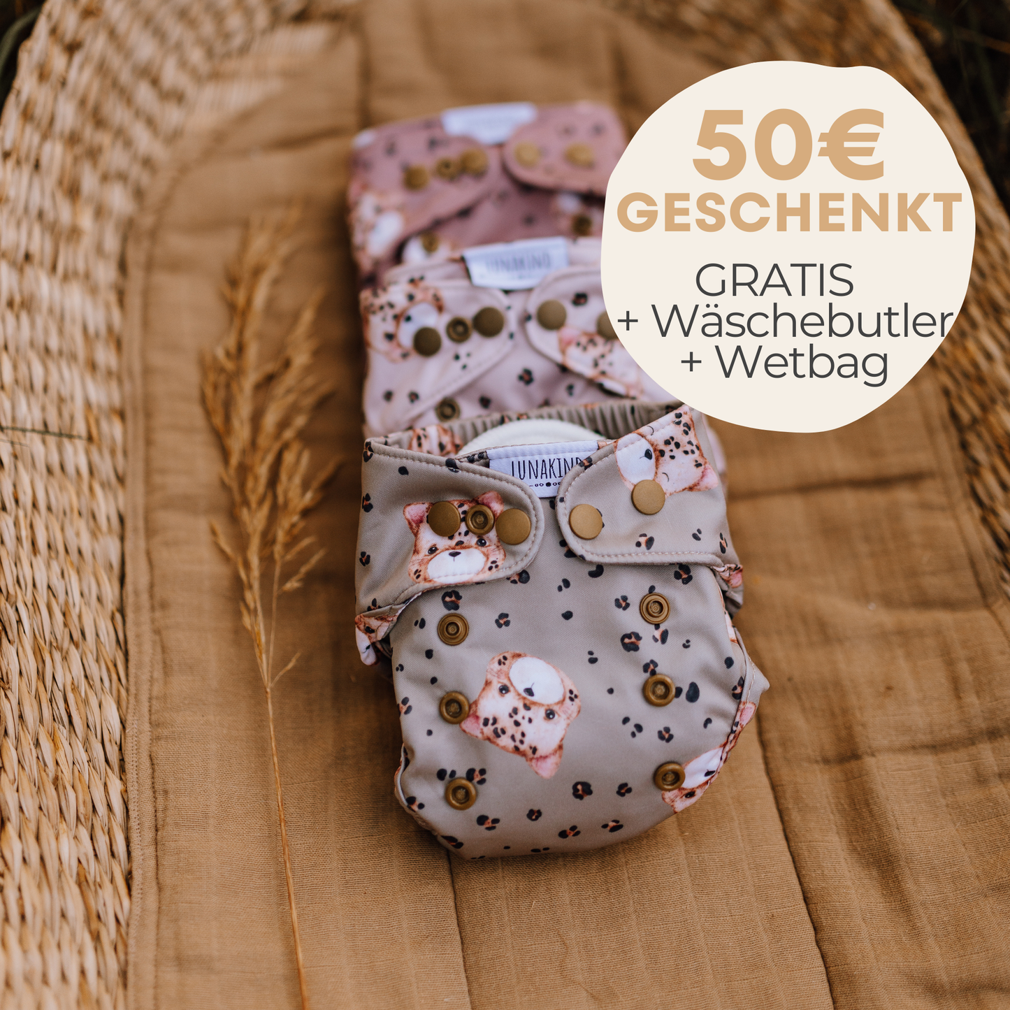 Newborn Teilzeit Stoffwindel-Set