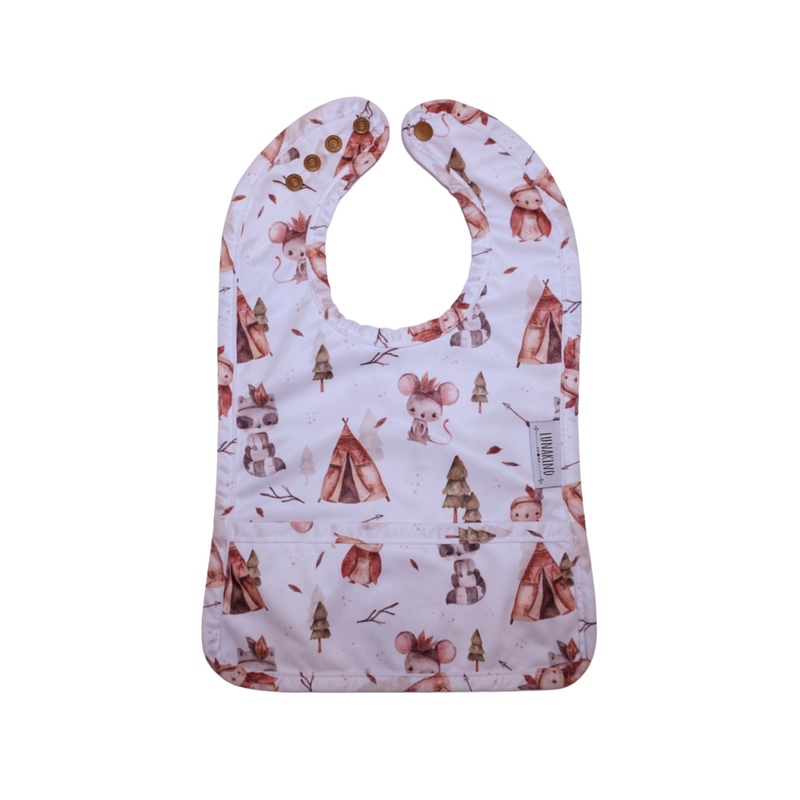 Lunakind Reusable Bibs – wipeable with drip tray