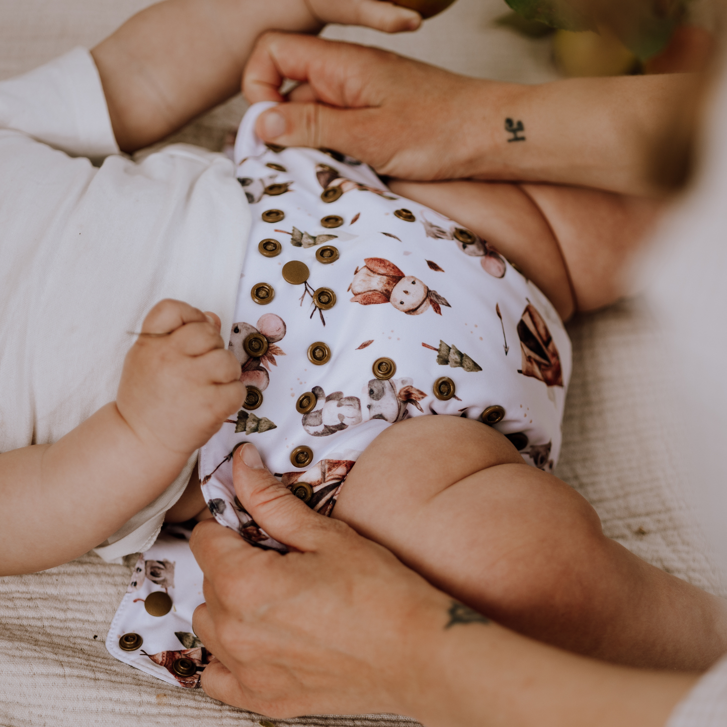 Newborn all-in-one cloth diaper AIO