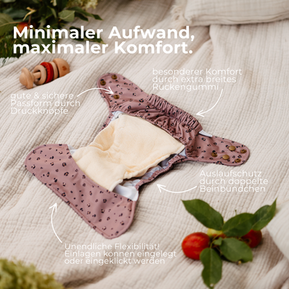 Vollzeit Stoffwindel-Set: One Size von 3,5 bis ca. 14 kg